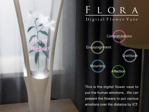 ‘Flora’ digital flower vase by Yoshiki Matsuyama