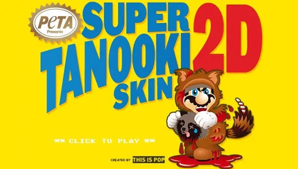Peta attacks Tanooki Mario