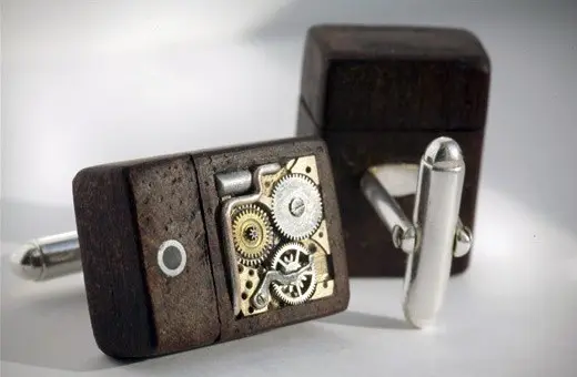 Steampunk USB cufflinks