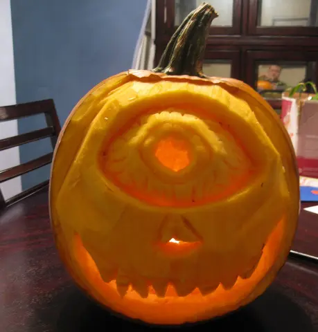 Mike Wazowski Pumpkin Carving