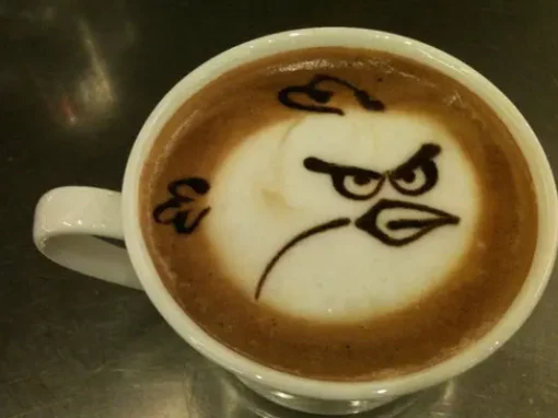 Angry Birds Coffee Art