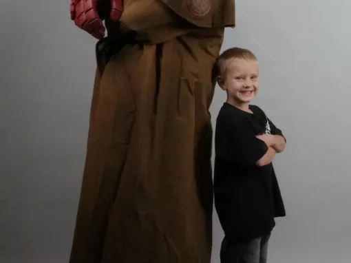 Ron Perlman dons Hellboy persona for a special kid