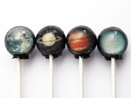 Solar System Hard Candy Lollipops